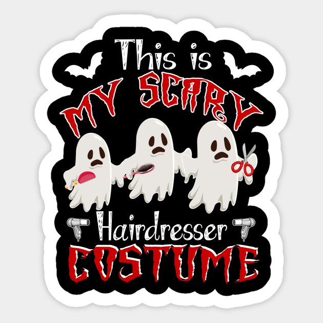 This Is My Scary Hairdresser Costume Funny Halloween Gift Sticker by Simpsonfft